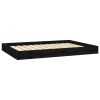 Dog Bed Black 40"x29.1"x3.5" Solid Wood Pine