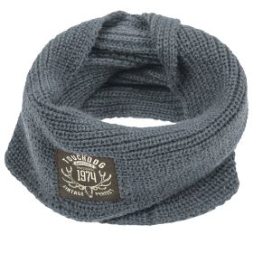 Touchdog Heavy Knitted Winter Dog Scarf (Color: grey)