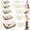 Pet Dog Bed Soft Warm Fleece Puppy Cat Bed Dog Cozy Nest Sofa Bed Cushion Mat S Size